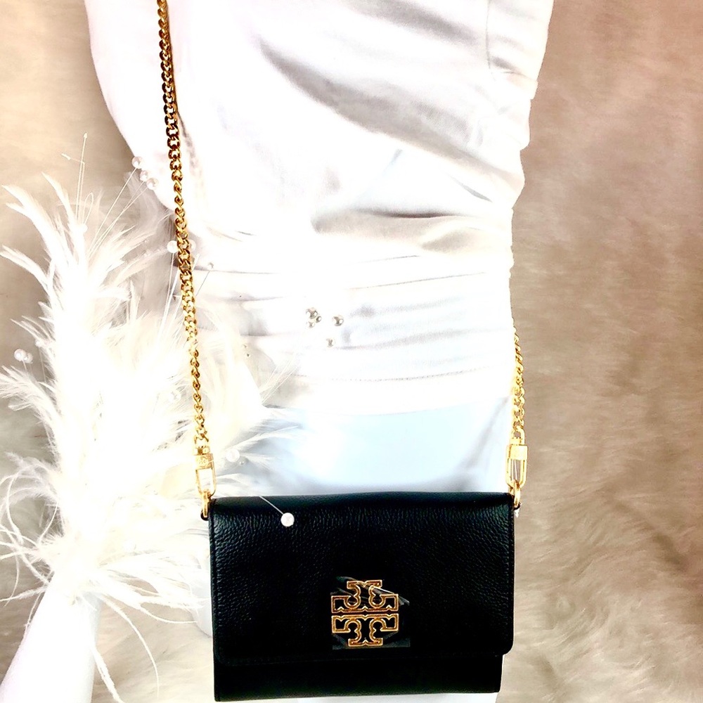 🖤 New Tory Burch 🖤 Black Britten Chain Crossbody - Picture 6 of 6
